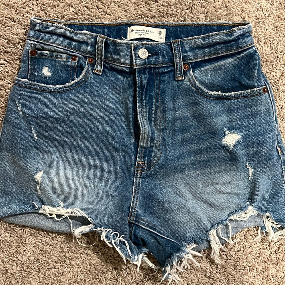 High rise jean shorts